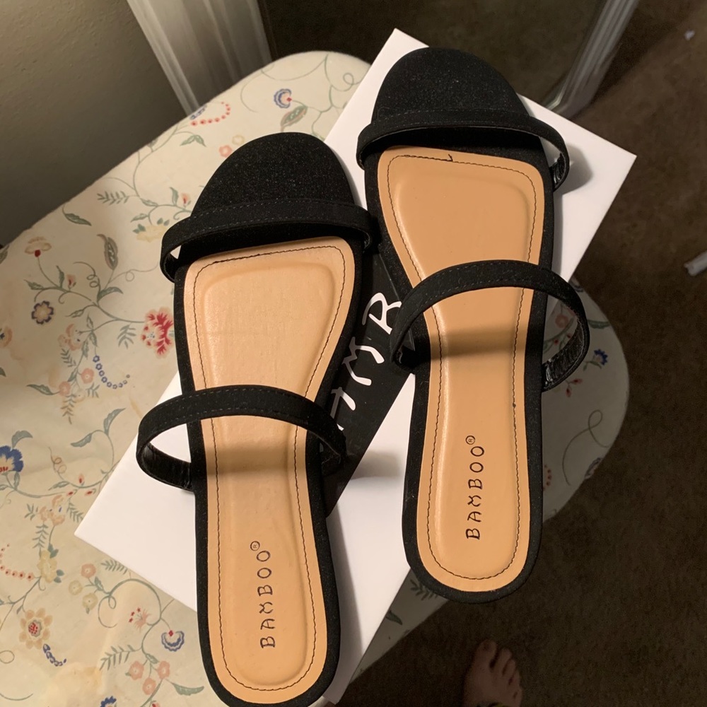 Bamboo black slip on’s